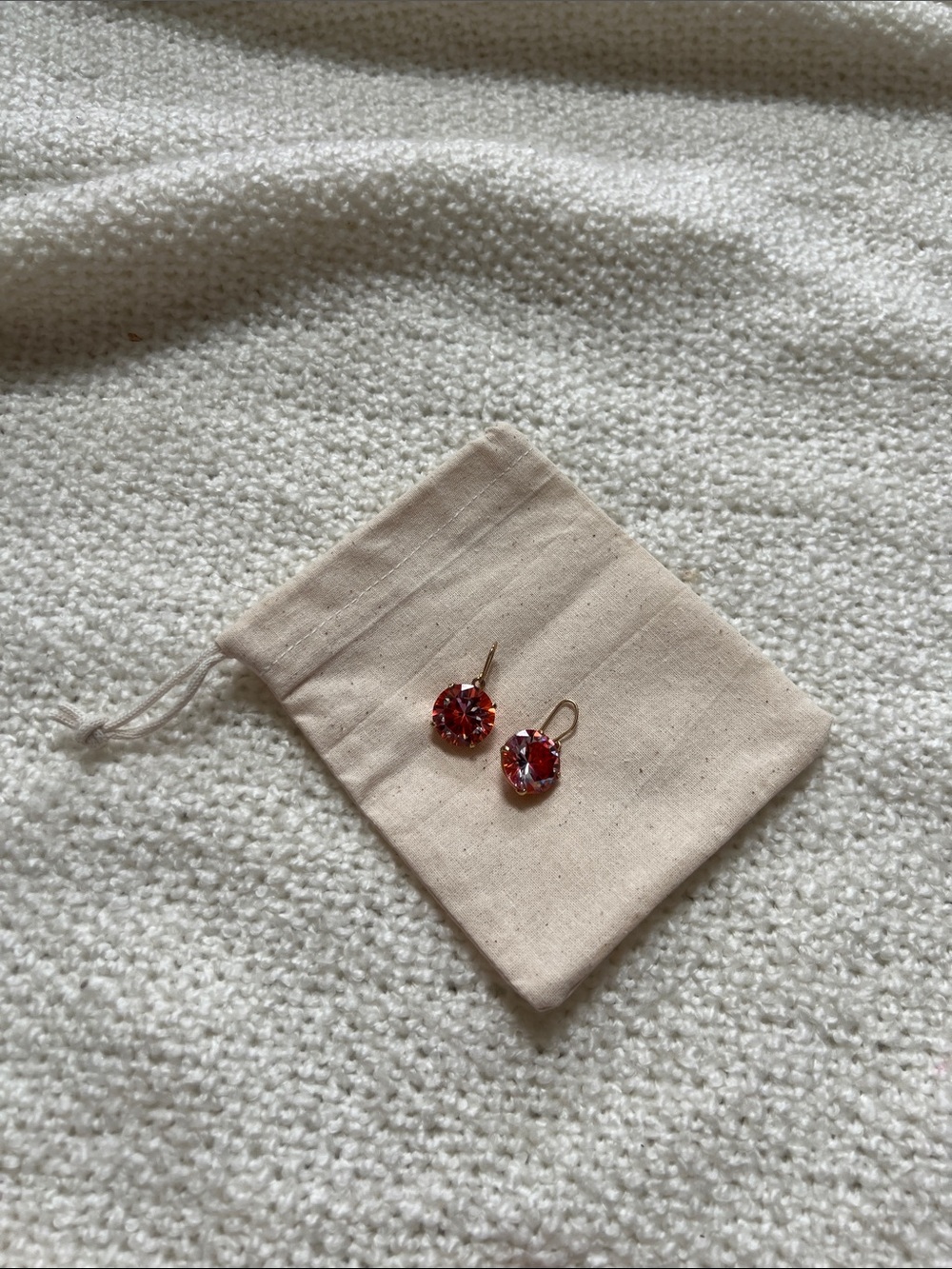Good condition Kate Spade Crystal Drop Earrings - orangish